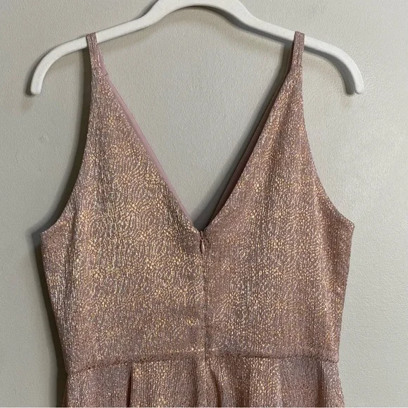 Anthropologie Dress The Population Rose Gold Loreley Delilah Midi Dress Medium - Picture 11 of 16